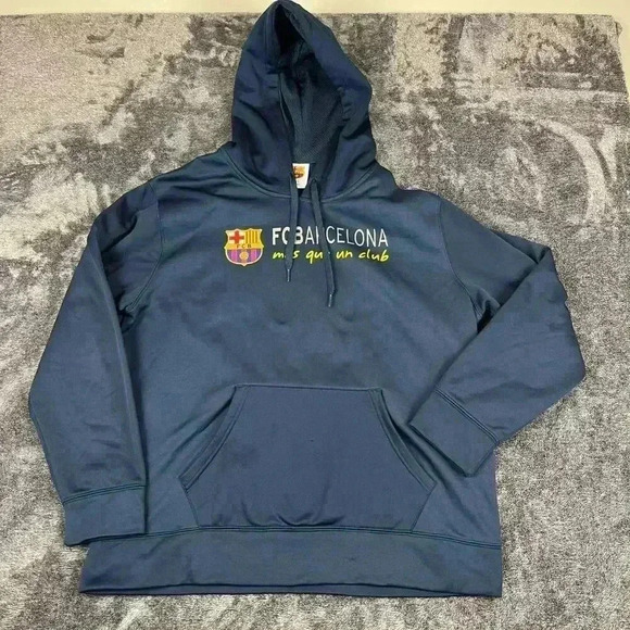 FC Barcelona Futbol Pullover Hoodie Sweatshirt Official Merchandise Men's XL - Picture 1 of 13